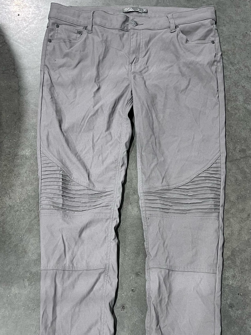 Prana Women's Gray Ribbed-Knee Skinny Pants